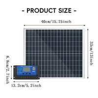 Panneau solaire 360 W, 240 W, 160 W avec cadre en aluminium Panneau photovoltaïque léger Chargeur de batterie 18 V pour camping-car, bateau, maison et véhicule de loisirs 8