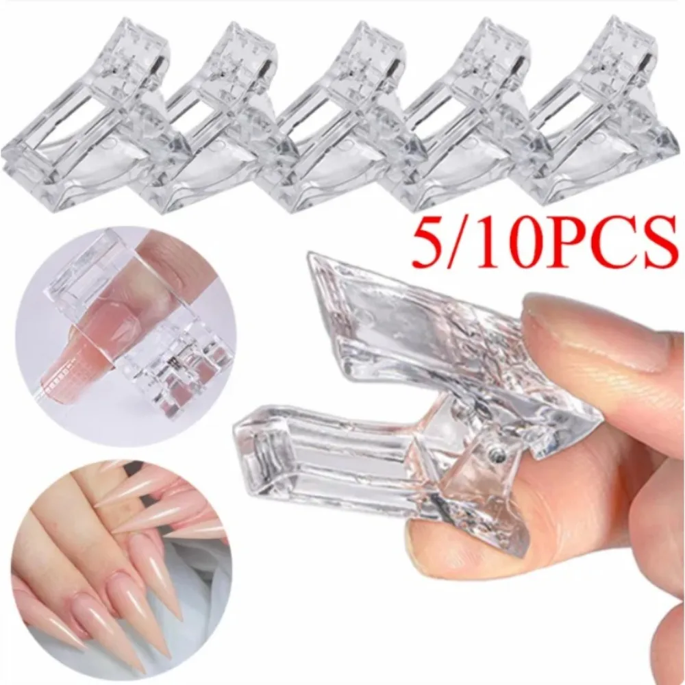 

5\10pcs Acrylic Nail Clip Set Gel Quick Building Nail Tips Clips Fingernail Polish Extension UV Clamps Manicure Nail Art Tools