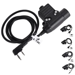 Tactical Headset Adapter U94 PTT  Icom / Kenwood / Midland / Motorola Talkabout / Mobile Phone Tactical Headset PTT Plug