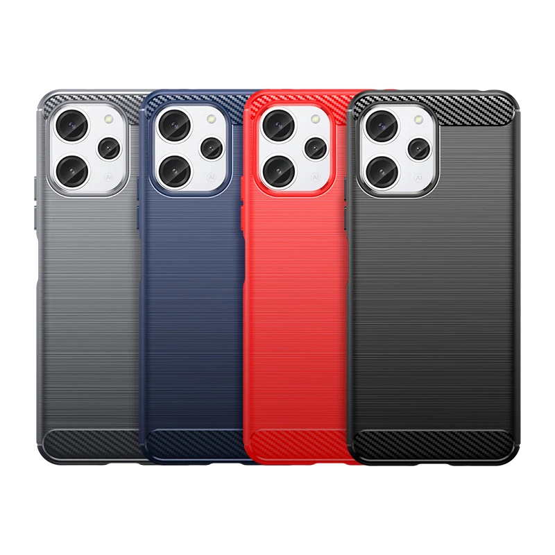 Per Poco X4 X3 F3 C31 F5 Pro Custodia Per Telefono Spazzolata Per Xiaomi Poco M6 M5 M4 M3 M2 Custodia Protettiva Antiurto Smerigliata In Fibra Di Carb