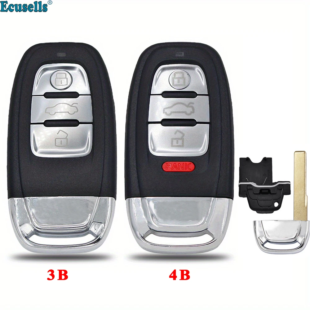 

Ecusells 3/4 кнопочный умный дистанционный ключ оболочка для Audi A4l A3 A4 A5 A6 A8 Quattro Q5 Q7 S4 S7 S8 Q3 HAA HU66 Blade
