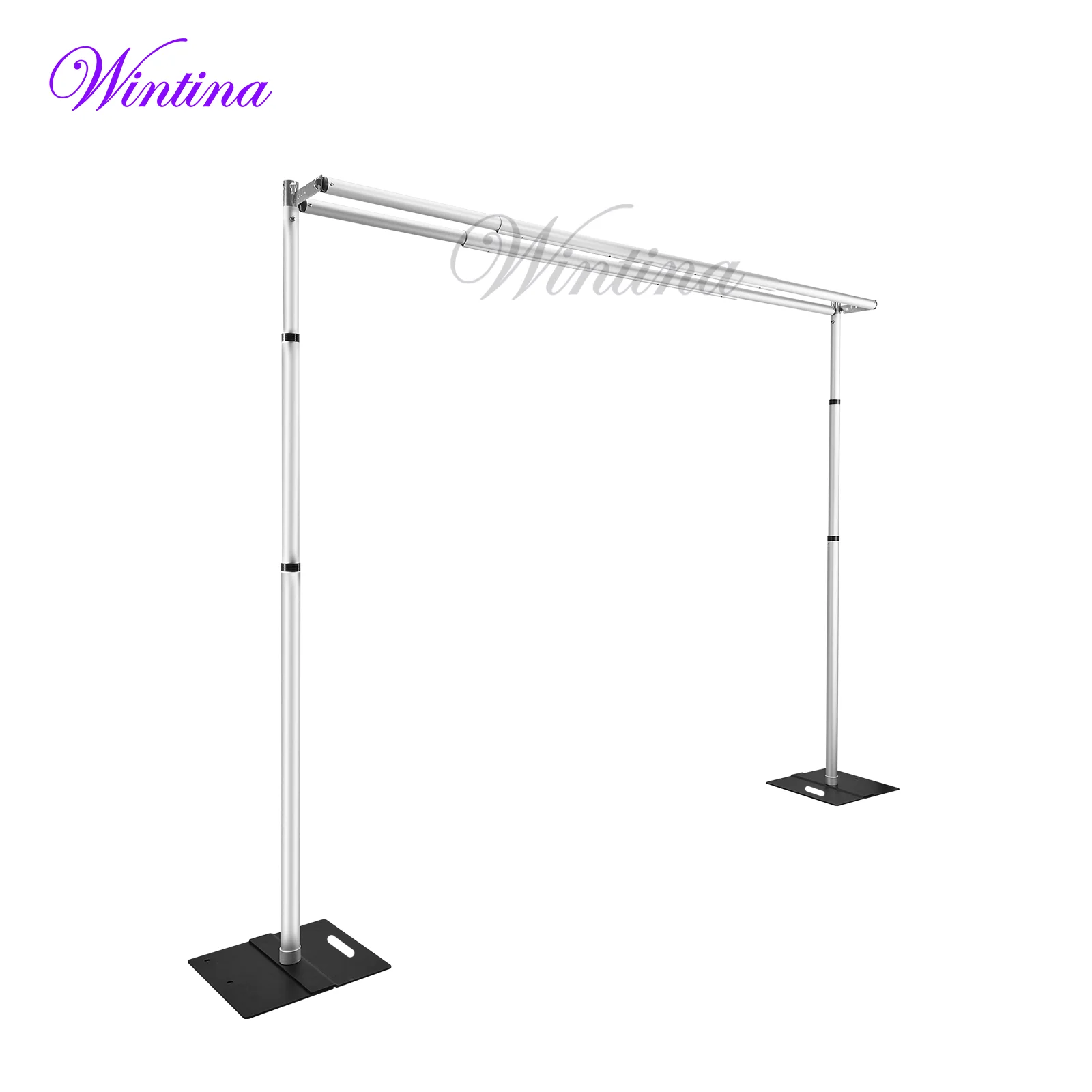 10x10FT Portable Double Crossbar Backdrop Stand,Heavy Duty Wedding Arch Frame,Flower Arch Pipe and Drape Stand for Wedding Decor