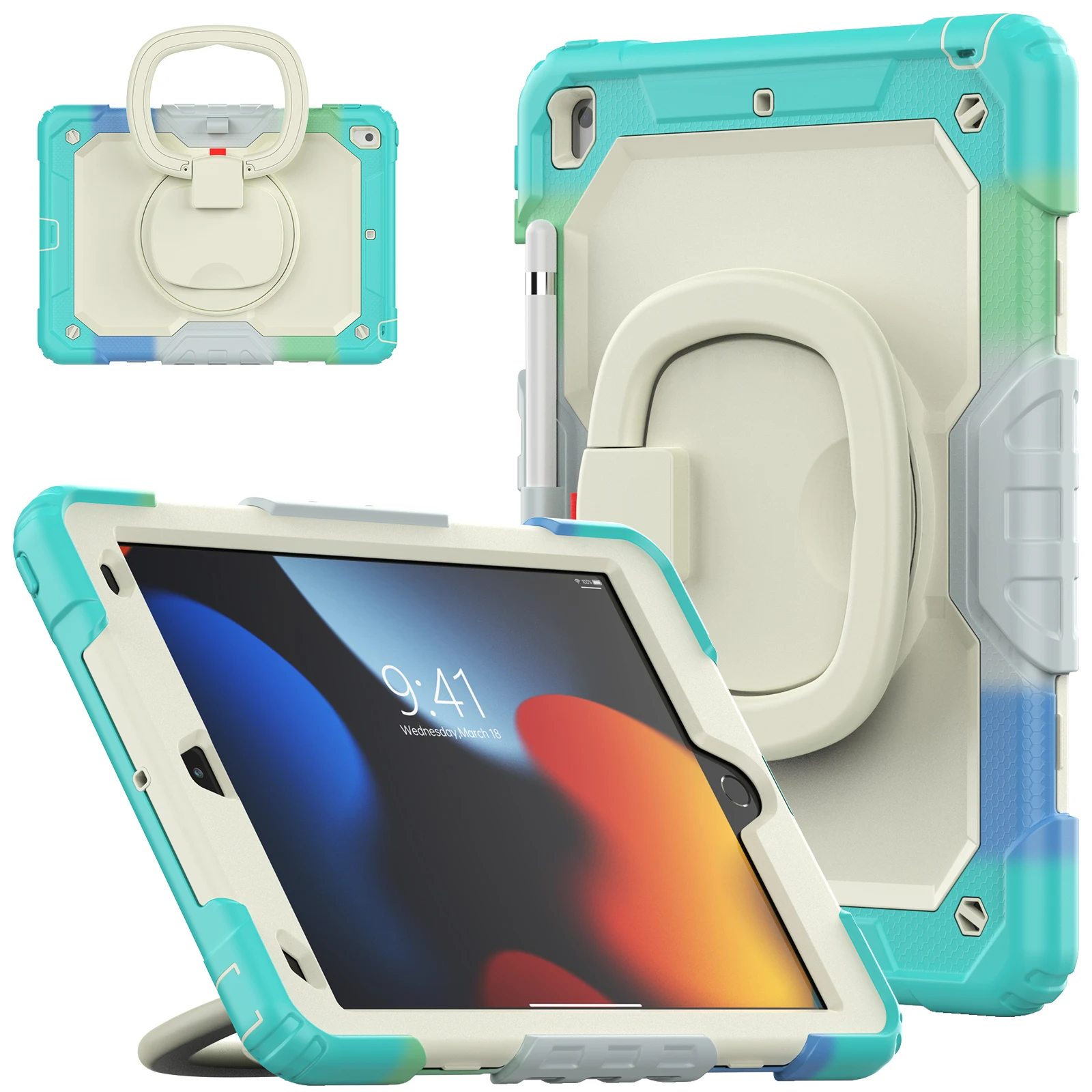 Heavy Duty Rugged Tablet Case with Kids Cover Protection