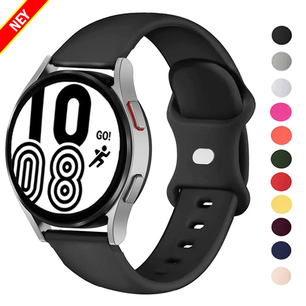 20mm/22mm band For Samsung Galaxy watch 4 classic 5 pro Active 2 Sport silicone bracelet Huawei