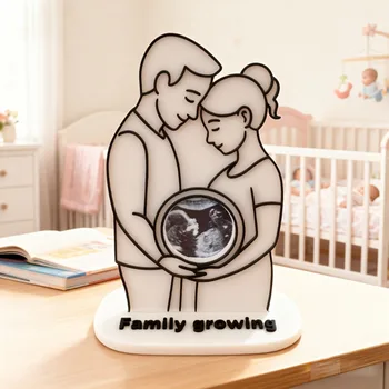 Cornice per Foto Ecografia Neonatale, Ornamento Creativo Commemorativo per la Prima Vista del Bambino, Regalo per Future Mamme