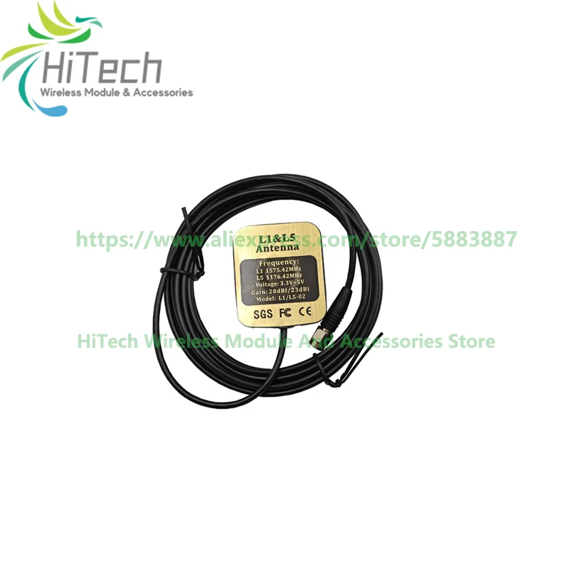 GNSS RTK Anten GPS L1 L5 Mıknatıs ile 3 M Tutkal SMA erkek 3 M Kablo LC29HDA LC29HBA LC29HEA LG290P TAU1201 TAU1202 TAU1308