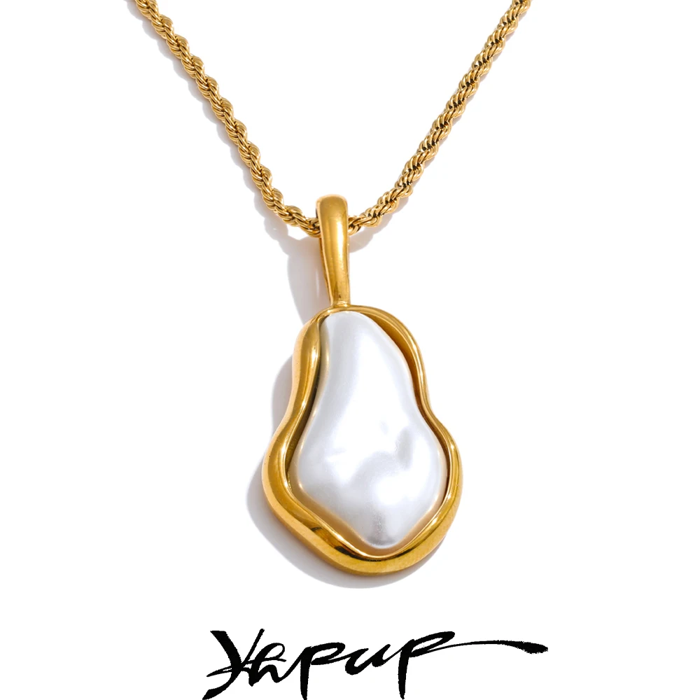 Yhpup Necklace Stainless Steel Waterproof