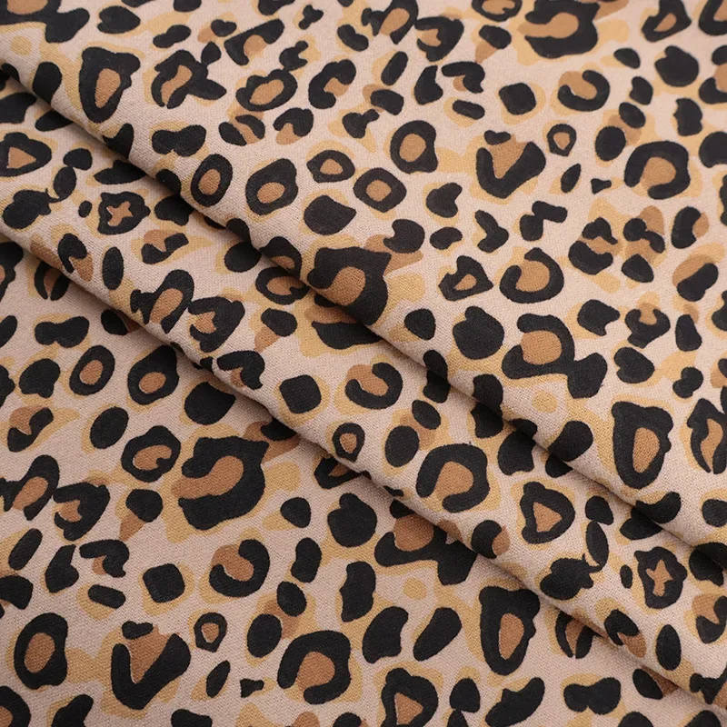 Cotton Flannel Printed Fabric Leopard Print Children's Casual Shirt Women's Shirt Material Soft Comfortable Eco-Friendly