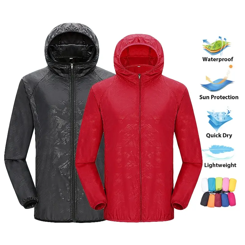 Unisex Hiking Jacket Men Women Waterproof Quick Dry Camping Windbreaker Trekking Fishing Rain Coat Outdoor Anti UV Clothes hiking jackets waterproof hiking jackets waterproof jacket waterproof coats