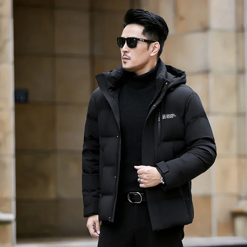 thumbnail image 1 of Chaqueta corta de plumón de seda de leche con relleno de plumón de pato, ropa de diseñador para hombre, chaquetas acolchadas ligeras, abrigo para hombre, saco informal para hombre, 1 of 5
