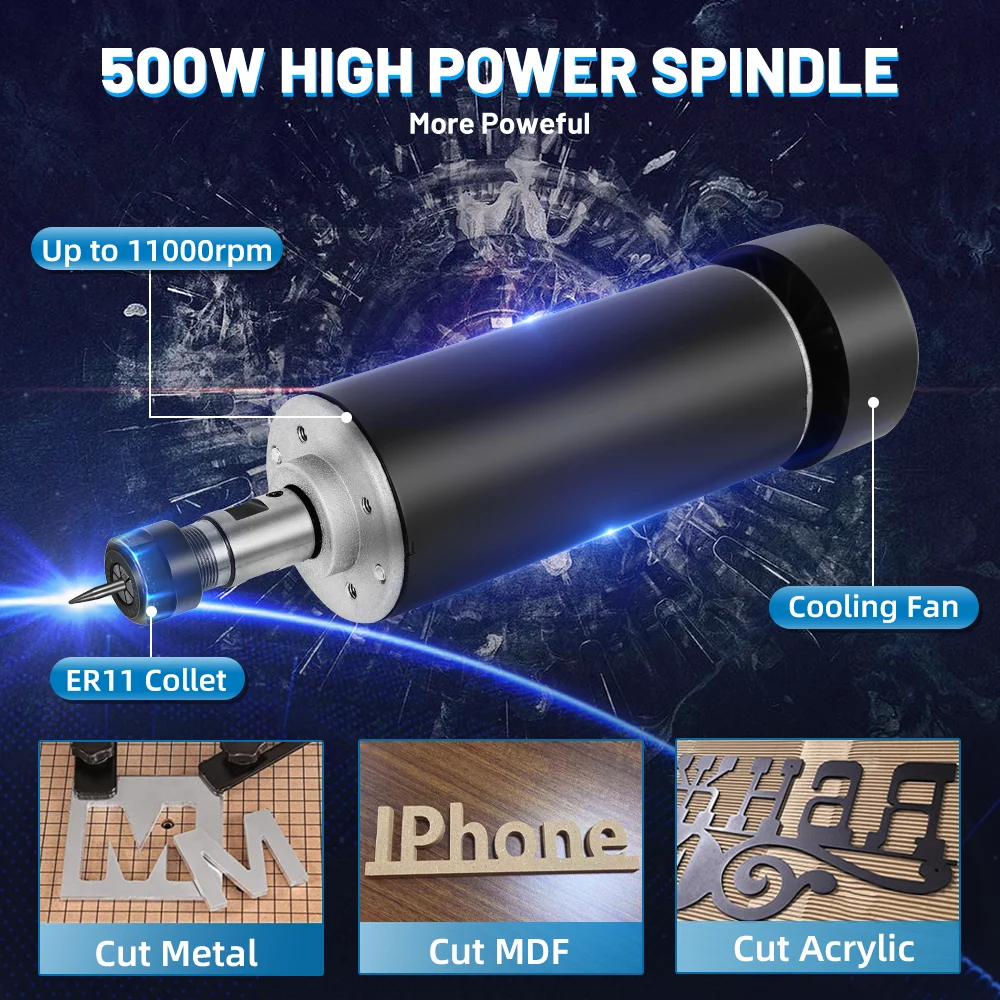 Laser Engraving Machine CNC 3018 Max With 500w Spindle Metal Milling Engraving Machine 20W Laser Engraver DIY CNC Wood Router Cut MDF Stainless Steel laser engraving machine