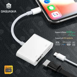 For 8 PIN to HDTV Digital AV Adapter 1080P HDMI Sync Screen Digital Audio AV Converter for HDTV/Projector/Monitor iPhone 15