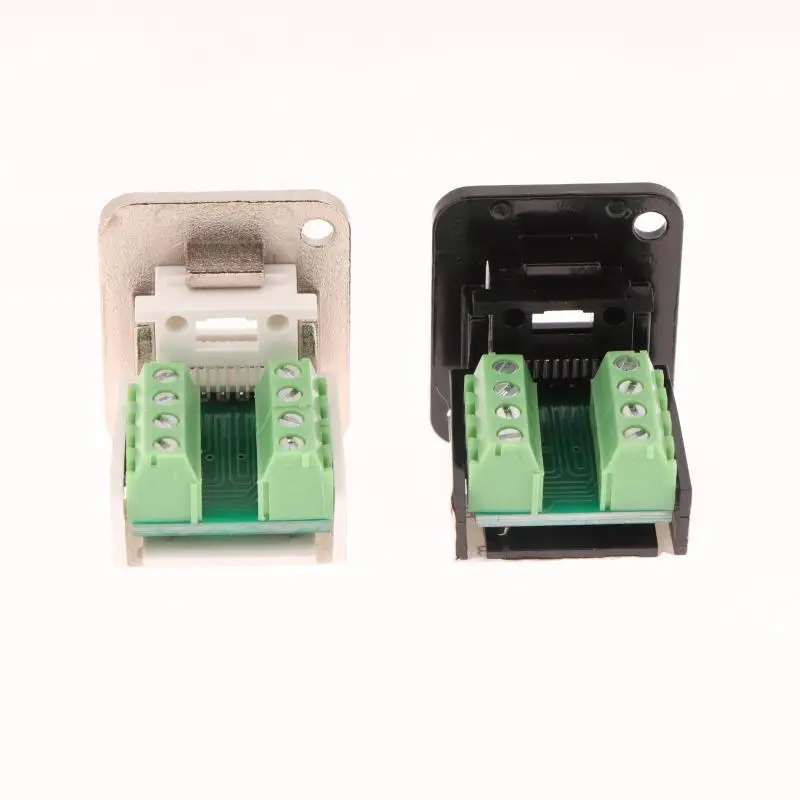 CAT5E RJ45 네트워크 케이블 스켓 설치 모듈 차폐형 무납땜 네트워크 케이블 연장기 Cat 5 패널 커넥터Hot