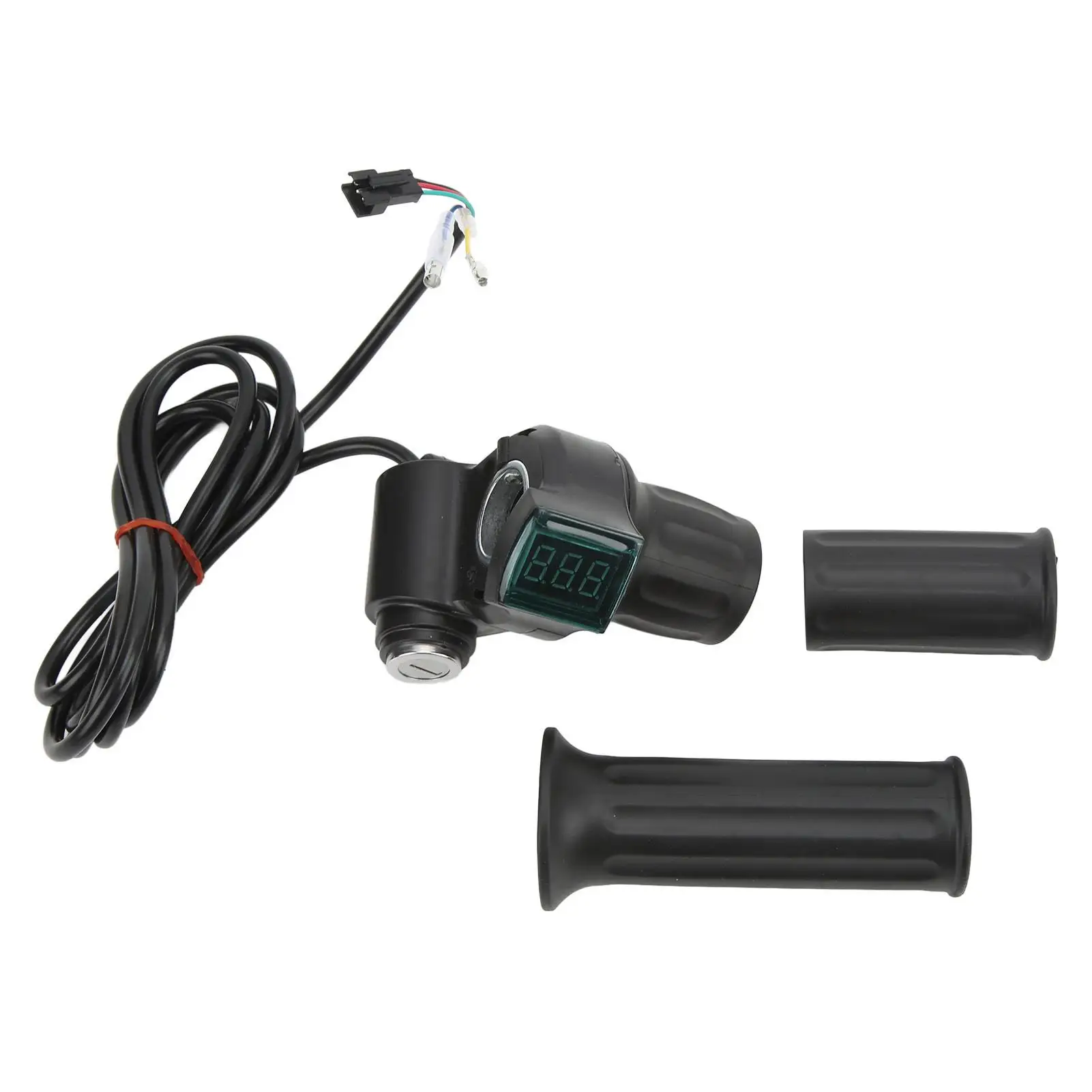 Universal for electric Bike Twist Throttle Kit with Digital Display-Right Half Grip for E-Bikes & E-Vehicles