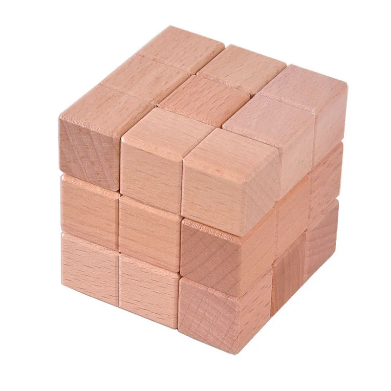 Casse Tete 3D Wooden Cube Puzzle IQ Logic Training Brain Teaser Puzzles Rompecabezas Montessori Educational Toys 2