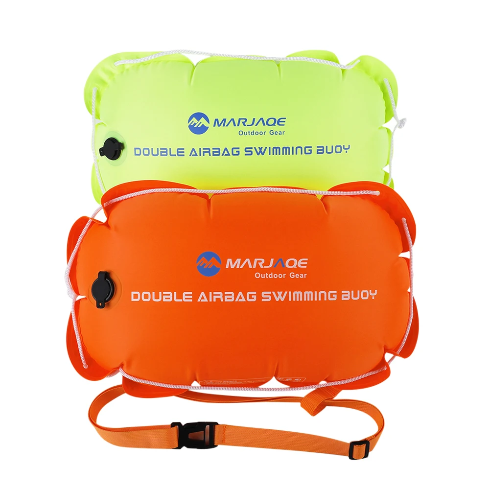 Multifunctional Air Bag Double Outdoor Safety Training Swimming Buoy with Waist Belt Water Sports Lifesaver Float Tow Bag