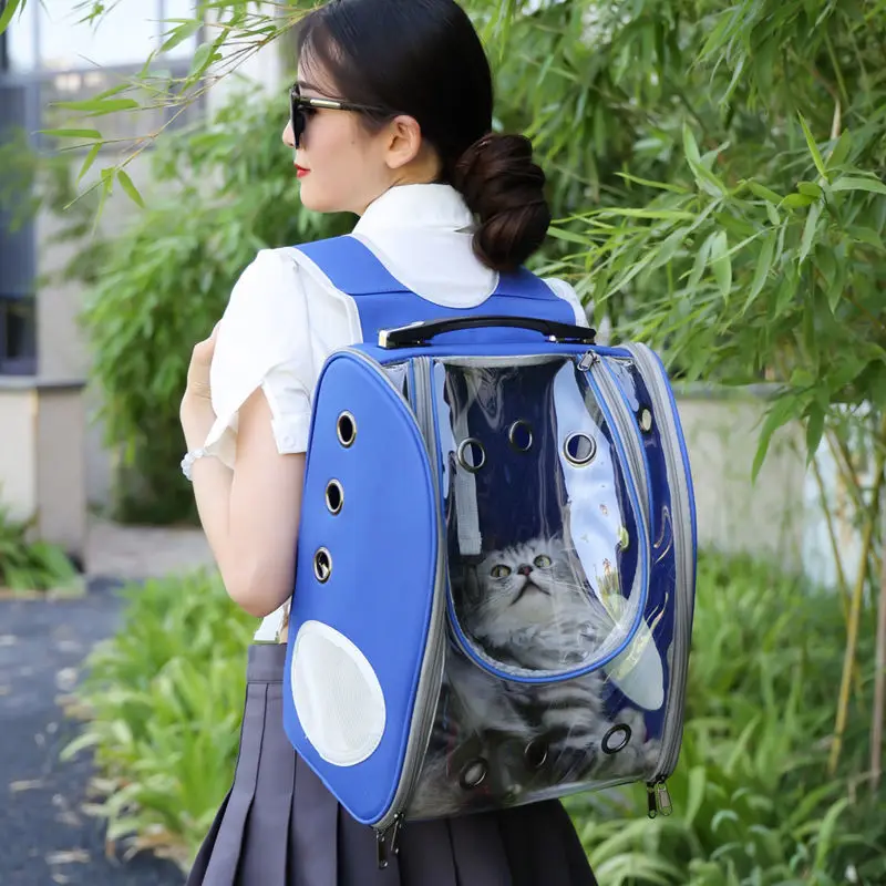 

Cat Backpack Bag Outside Portable Cat Carriers Pets Space Capsule Shoulder Large-Capacity Bag Breathable Small Dog Bags