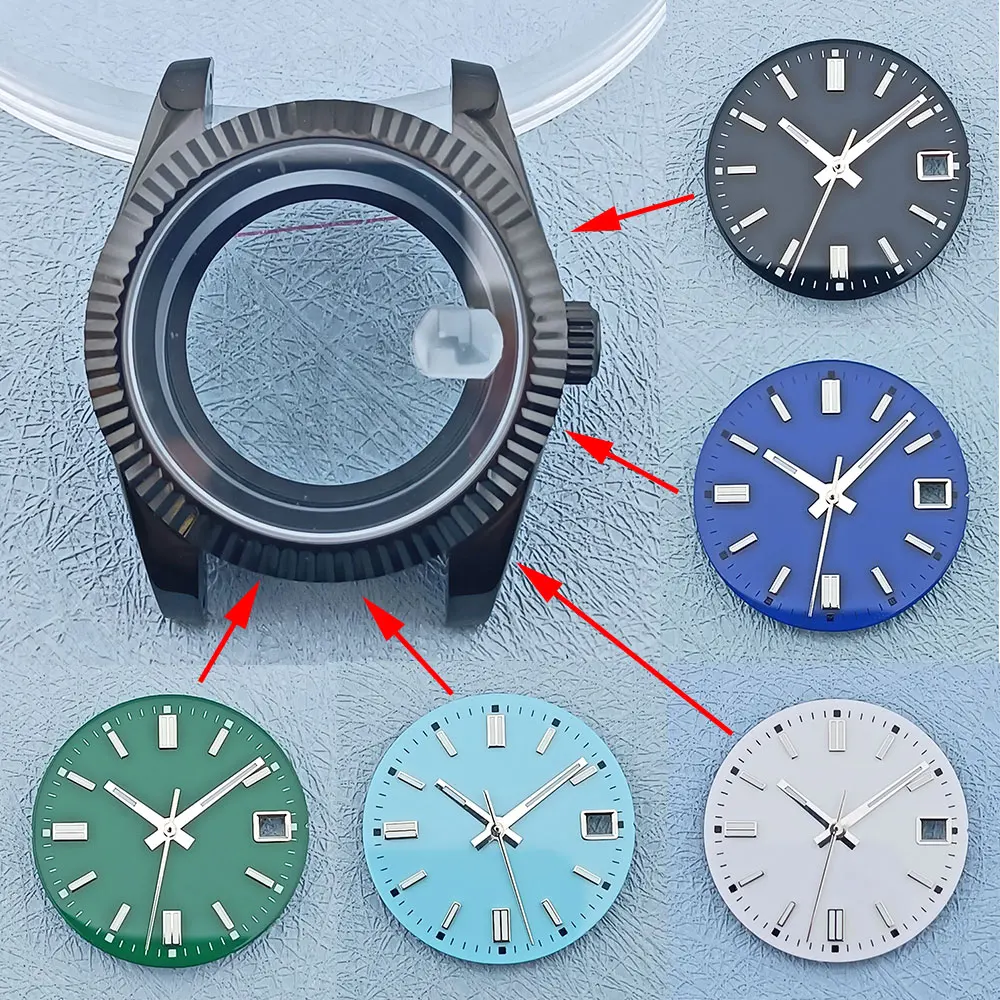 39mm 316L stainless steel sapphire transparent case with 10BAR waterproof luminous dial suitable for NH35 36 movement
