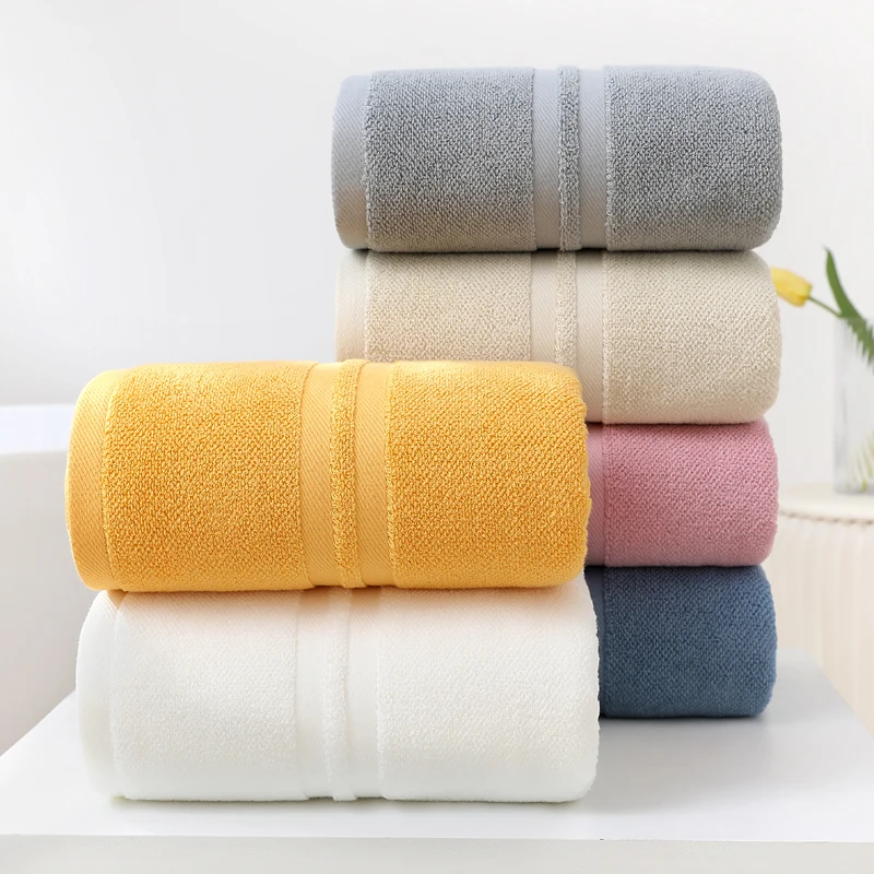 100% Cotton Bath Towels Absorbent Bathroom Home Towels Soft 2Pcs Towel Sets Kitchen Thicker Quick Dry Cloth For Cleaning