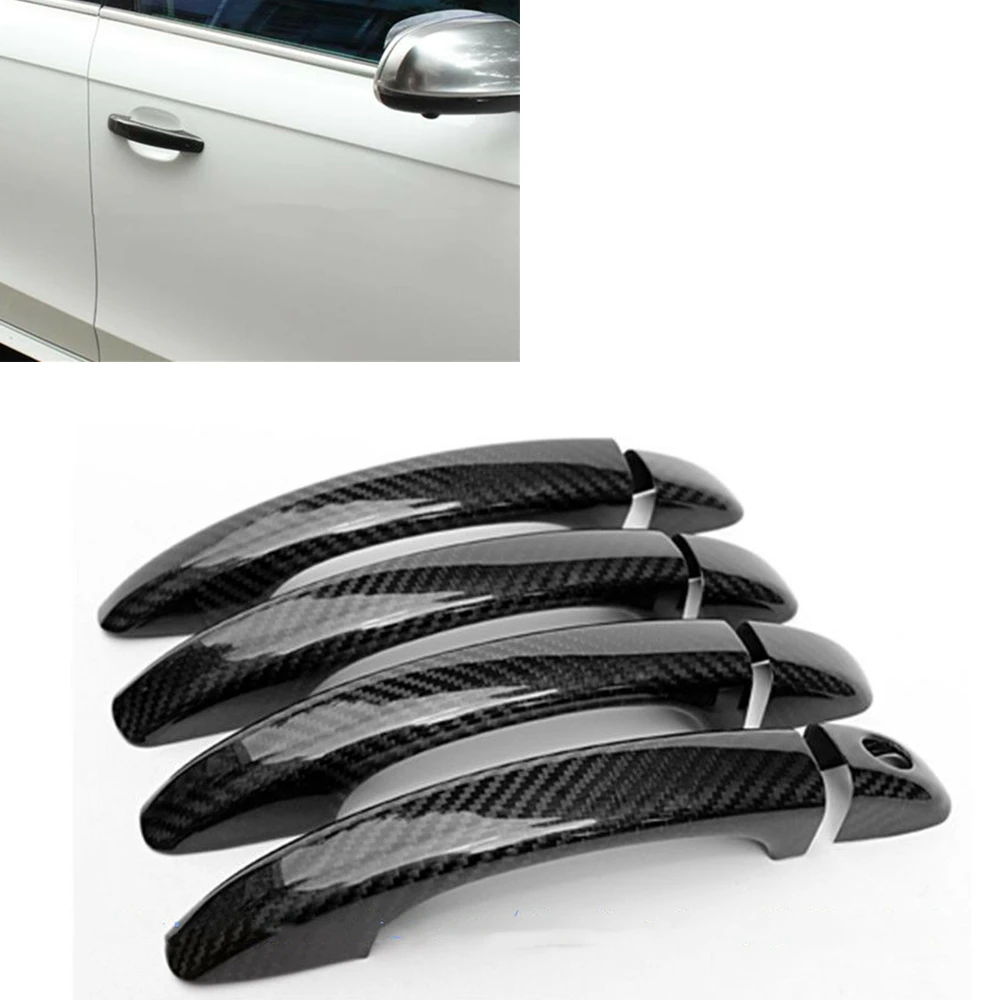 

Carbon Fiber Car Door Handle Cover w/o Smart Key Hole For Audi A5 08-16