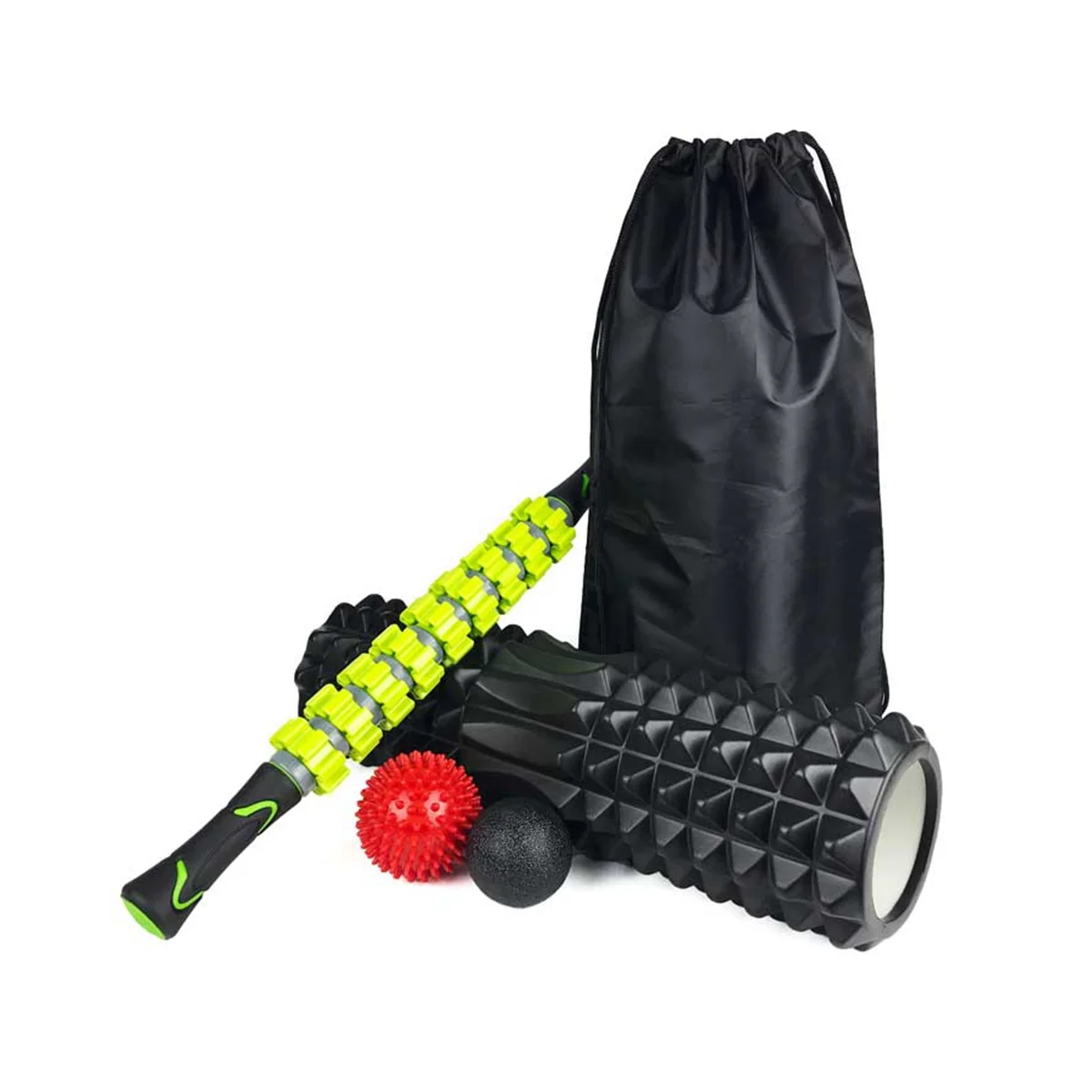 

Eva Yoga Column Massage Stick Fascia Ball Combination Yoga Roller Fitness Supplies Muscle Relaxation Massage Equipment