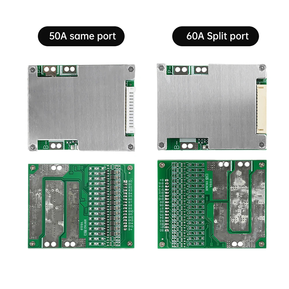 13S 48V 50A 60A 18650 Caricabatteria al litio BMS Protezione Equalizzatore Scheda PCB Batterie agli ioni di litio Equilibrio con equalizzazione - immagine 4