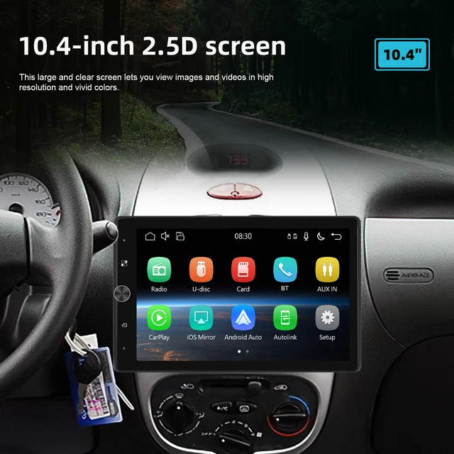Podofo 1din 10.4inch Car MP5 Player Vertical Screen Rotary Car 