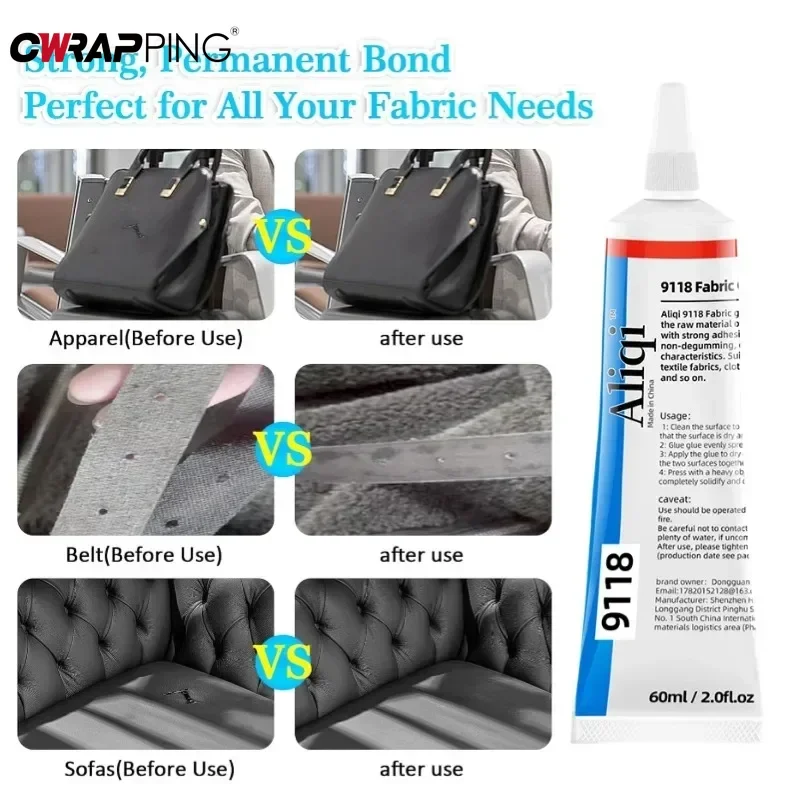 Fabric Glue DIY Cloth Fibre Adhesive Multipurpose Industrial Repair Adhesive for Jewellery Crafts Leather Bag
