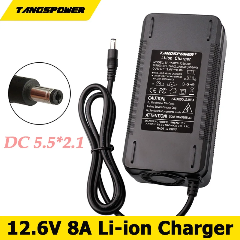 리튬 이온 배터리 고속 충전 충전기, DC 5.5*2.1 커넥터 포함, 3S, 10.8V..