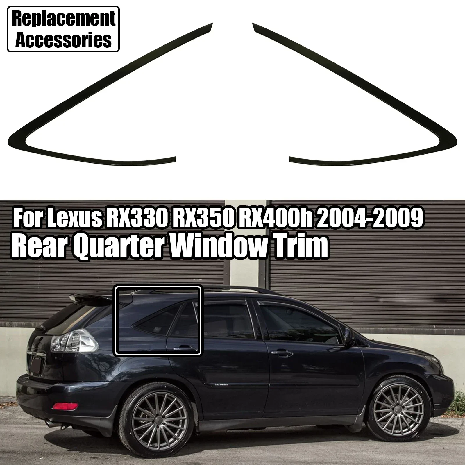 Vleugel Spiegelglas Voor LEXUS RX300 RX330 RX350 RX400H 2003-2006 2007 2008 Accessoires Auto Verwarmde Side Achteruitkijkspiegel Glas Lens Verwarmde Spiegel Glas (Kleur : A pair