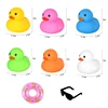 2PC Mini Yellow Duck Rubber DuckCar Decoration Toy  Ducky Water  Floating Pool Fishing Play Set for Kids 1