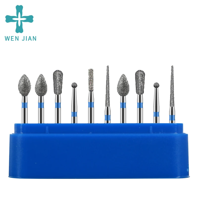 10pcs/box Dental Diamond Burs Drill for High Speed Handpiece Dentist Burs FG Series Dia.1.6mm Dentist Grinding Tool Grinder