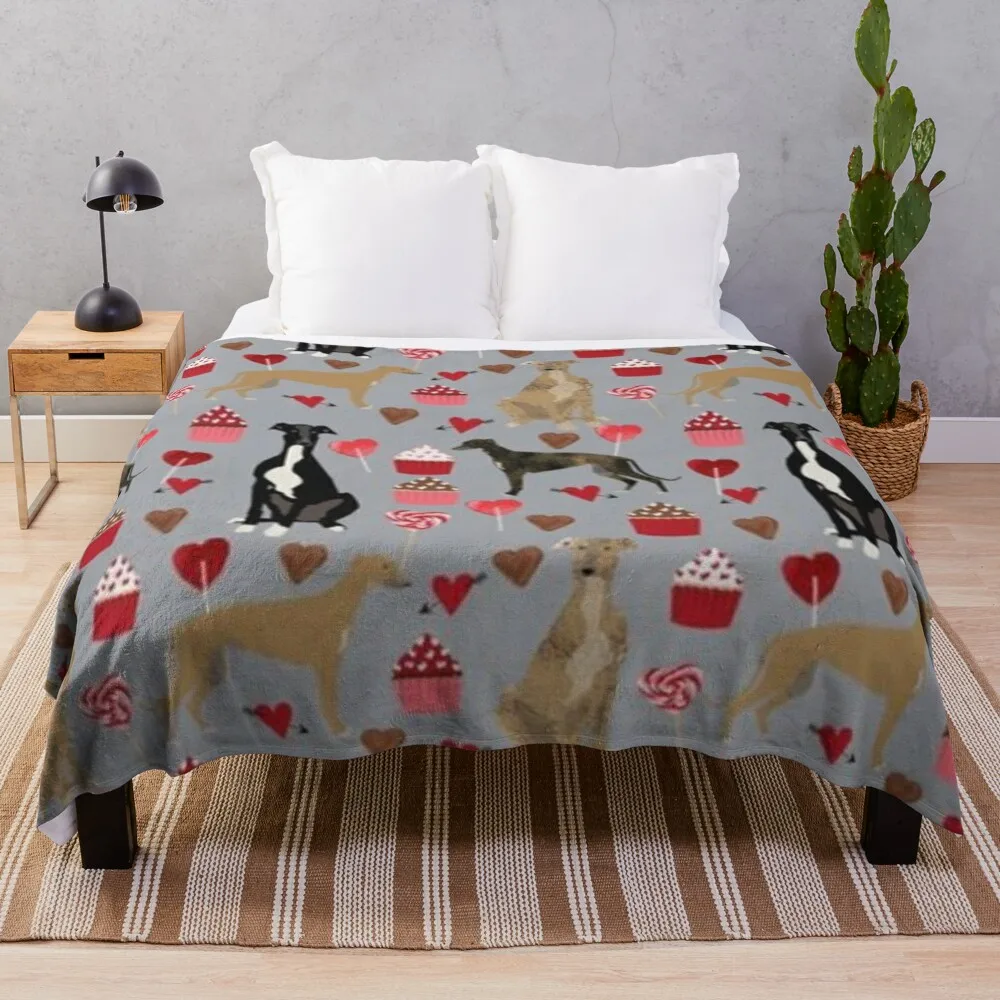 

LURCHER VALENTIN'S DAY Throw Blanket