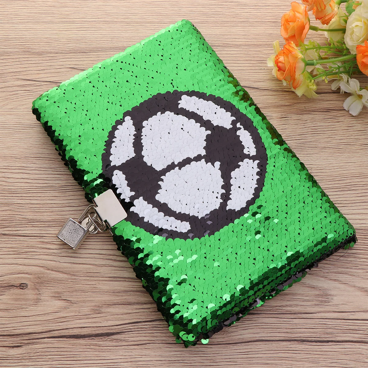 Notebook Journal Lock Diary Sequin Girls Boys Kids Football Gifts Journals Notepad Soccer Key Planner Girl Notebooks Daily