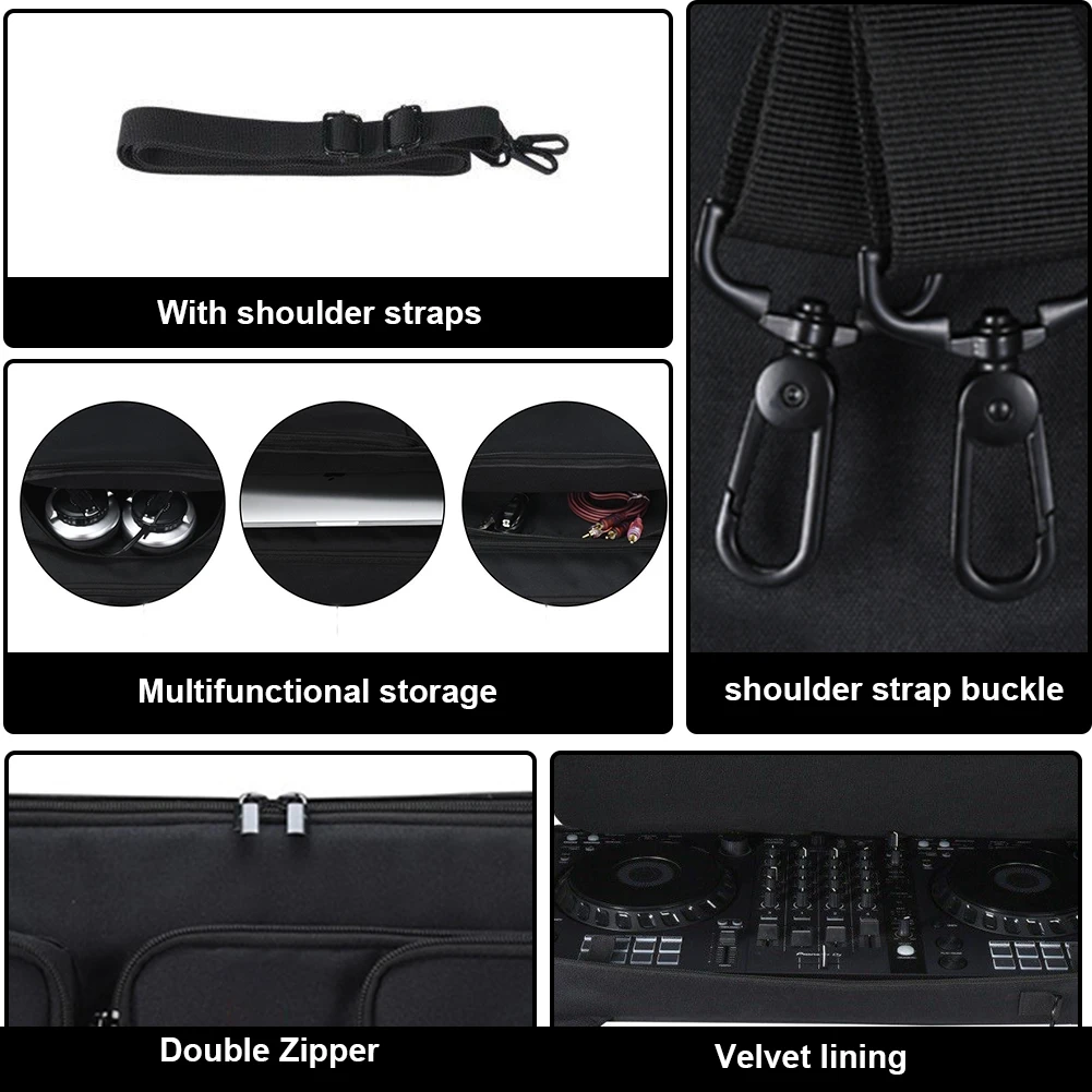 Carrying Case Bag Anti-Scratch Organizer Bag Adjustable Shoulder Strap High Capacity for Pioneer DDJ-FLX6 DDJ-SX DDJ-SX2 DDJ-SX3