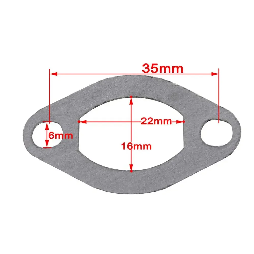 TDPRO Carburettor Inlet GASKET 2 Stroke Motorized Bicycle 49cc-80cc Engine Intake Manifold Gasket 43/47/49/50/60/66/80cc carburetor intake manifold gasket