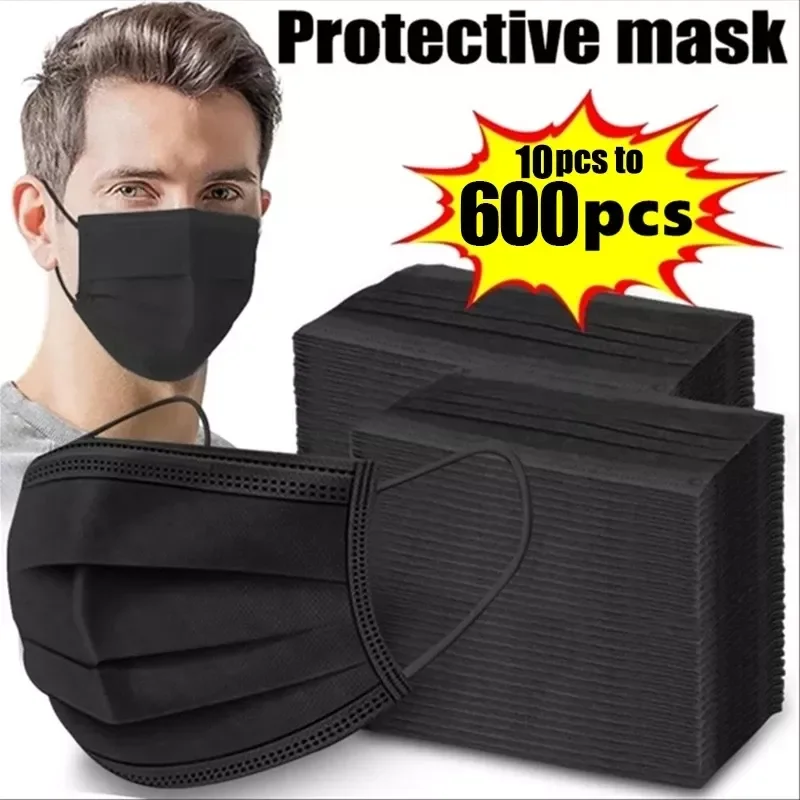 10Pcs-600Pcs 3 Layer Disposable Mask Non-woven Mascarillas Dust Filter Face Mouth mascarillas quirurgicas homologadas |