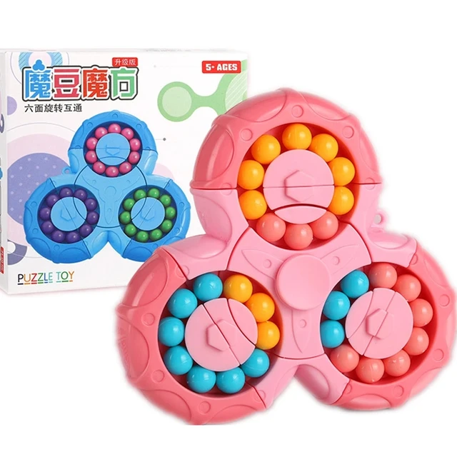 Magic Bean Cube Finger Gyro Rotating Antistress Relieve Anxiety Develop Intelligence Decompression Fidget Toy Adults Kids Gift 4