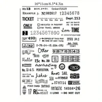 1pc Flower Letter Bird Seal Clear Stamps DIY Handbook Diary Album Scrapbooking Art Label Crafts Aesthetics Decor Rubber Stamps 2