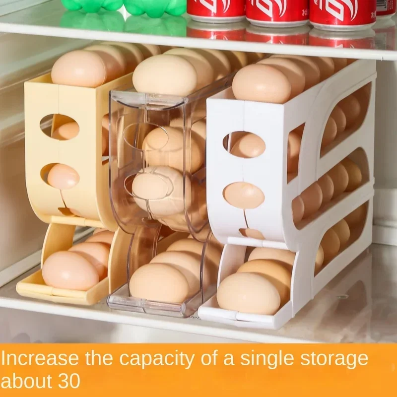 Egg storage box household four tier for refrigerator kitchen