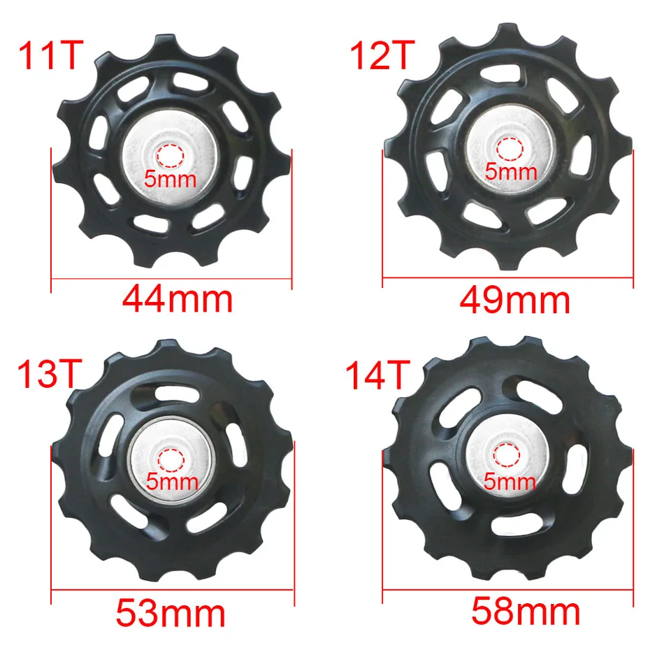 2x Galets De Dérailleur Arrière Aluminium – Roulements Scellés, 12T/14T, 11 Vitesses, Neufs