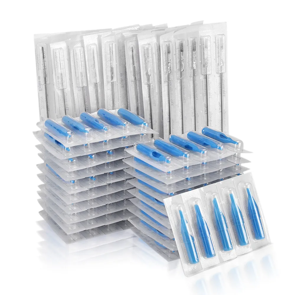 

Mixed Disposable Tattoo Needles RL RS M1 Nozzle Tip Supplies DT RT FT Tube For Tattoo Machine Gun