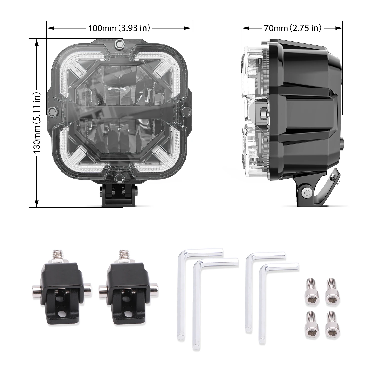 슈퍼 브라이트 LED 작업등 바, 지프 JK JL 트럭 오프로드 4x4 SUV ATV 12V 주행등 스팟 라이트 보조등 (자동차용)