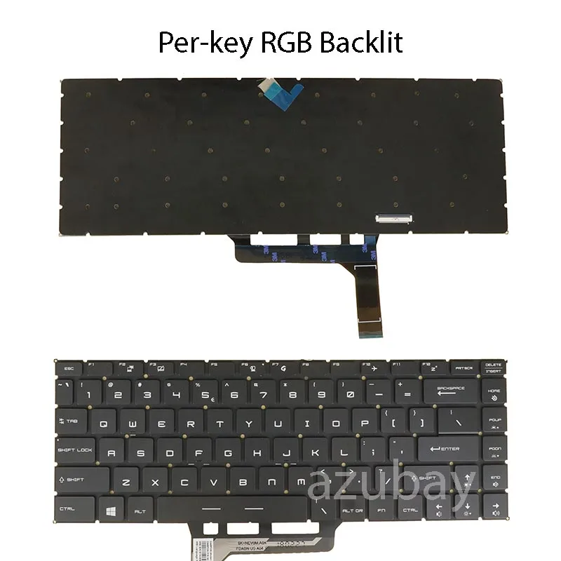 Teclado Alemão dos E.u. e do Francês Discrição 8se 8sf 8sg 9sd 9sf 9sf 9sg 9sg de Msi Gs65 Fino 8rf Nsk-fdbbn 01 Pela-chave Rgb Backlit - Imagem 4