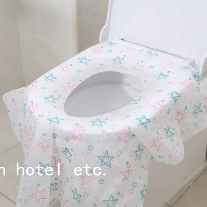 35pcs Disposable Double-Layer Waterproof Extra-Large Printed Non-Woven Postpartum Cushion Children's Toilet Cover