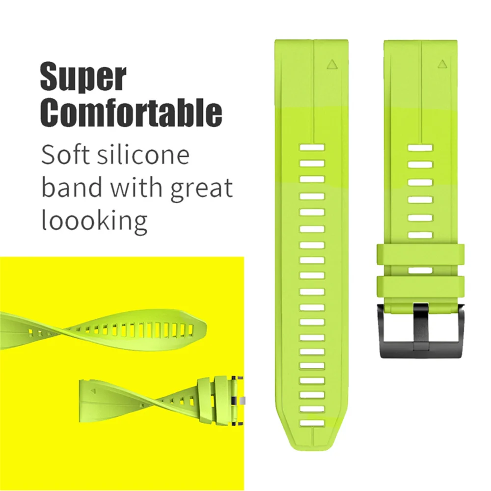 Enhanced Silicone Sports Watch Band - QuickFit 22/26mm Strap