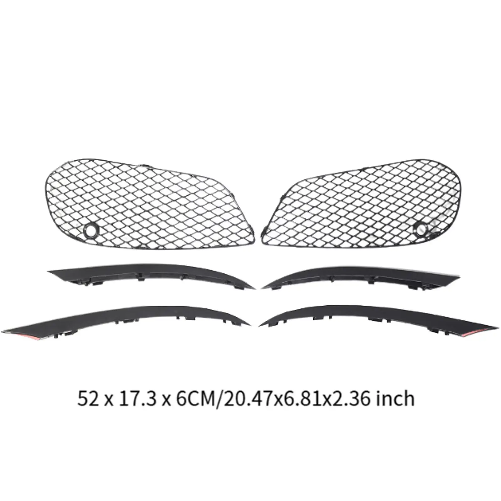 Front Lower Fog Light Grille Set 2058854023 2058854123 Left and Right for Mercedes-benz C-class W205 Accessory Spare Parts