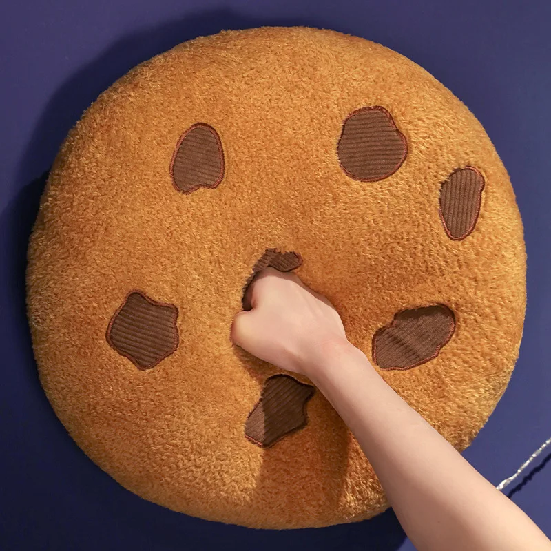 Creative Cookies Plush Seat Cushion Soft Food Pillows Stuffed Doll Toys for Kids Children Girl Birthday Room Decor New Year Gift 3