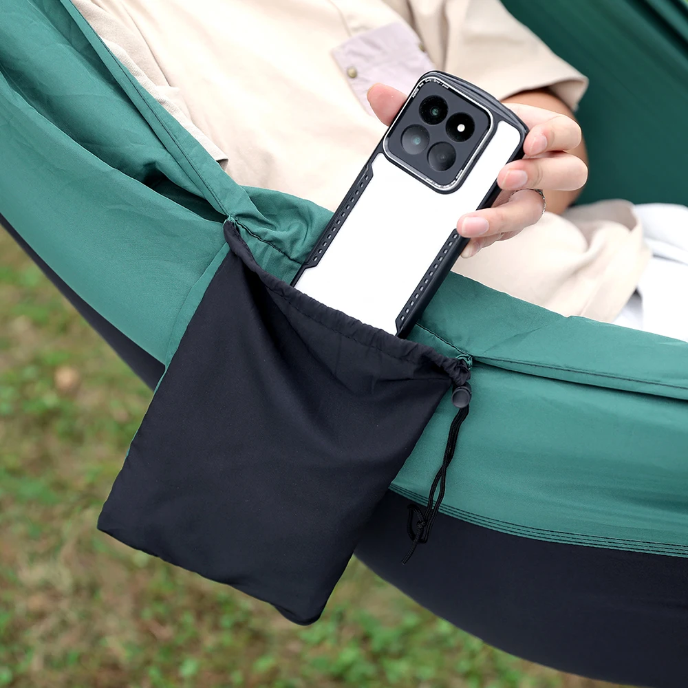 Portable Hanging Hammocks Single Person for Travel Beach Outdoor Camping Colorful High Strength Parachute Fabric Bed Storage Bag 3