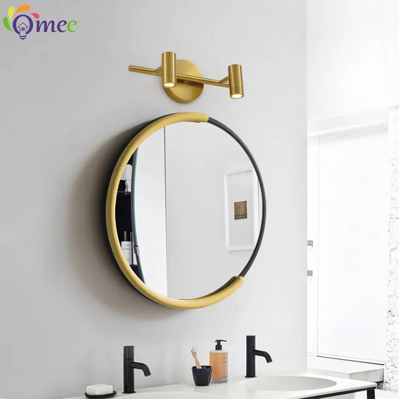 OMEE 3 Light Vintage Wall Lamp Bathroom Mirror Lamp Black Metal E27 Modern Wall Light Indoor Aisle Hallway Living Room Bedroom
